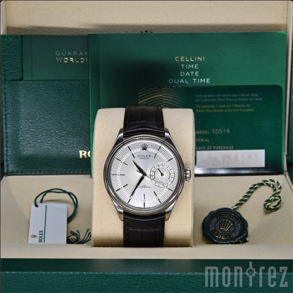 [Collectable] Rolex Cellini Date 39mm 50519 Silver Guilloche Dial
