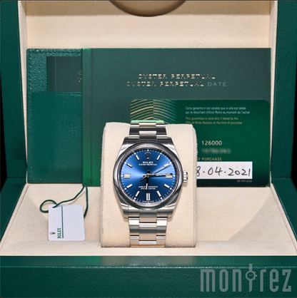 [Pre-Owned Watch] Rolex Oyster Perpetual 36mm 126000 Bright Blue Dial