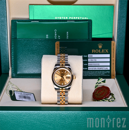 [New Old Stock] Rolex Lady Datejust 26mm 179173 Champagne Index Dial (Jubilee Bracelet) (Out of Production) (888)