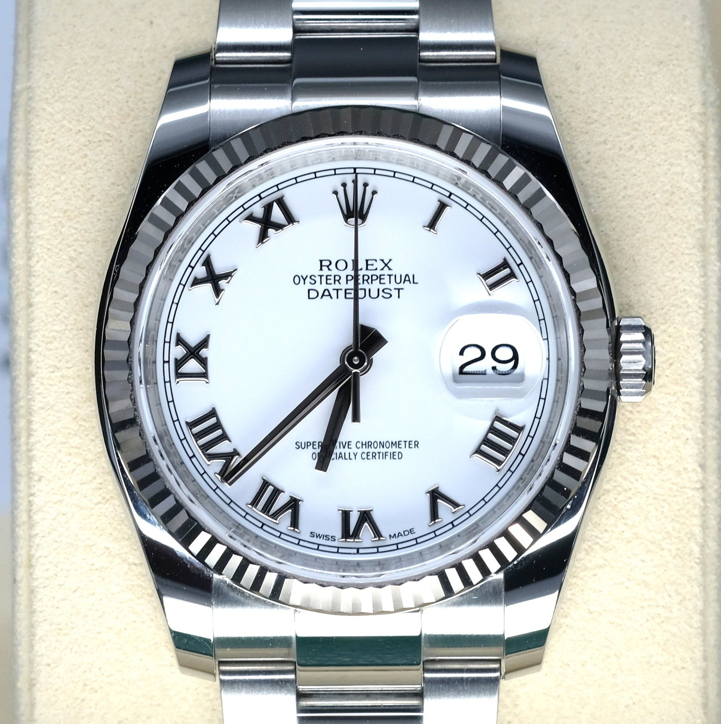 [Pre-Owned Watch] Rolex Datejust 36mm 116234 White Roman Dial (Oyster Bracelet)