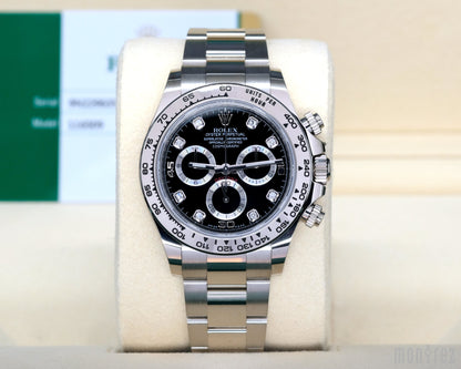 [Pre-Owned Watch] Rolex Cosmograph Daytona 40mm 116509 Black Dial with Diamonds