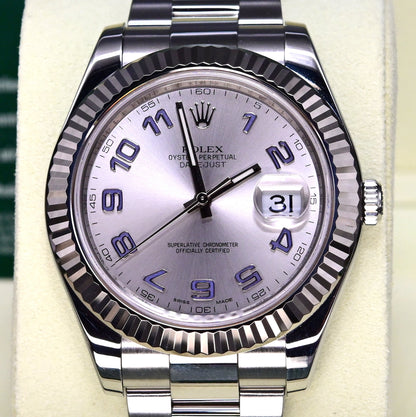 [Pre-Owned Watch] Rolex Datejust 41mm 116334 Rhodium Arabic Blue Dial (888) (Out of Production)