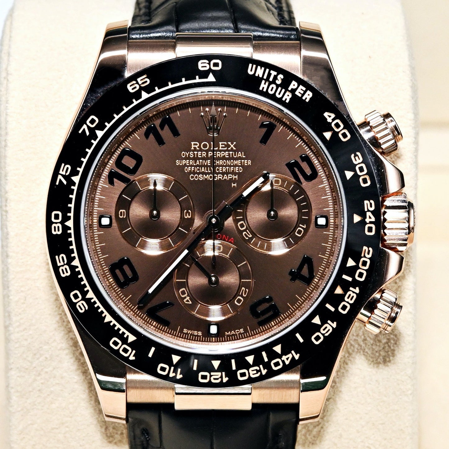 [Pre-Owned Watch] Rolex Cosmograph Daytona 40mm 116515LN Black Dial (Leather Strap) (Out of Production Numerial Hour Marks Leather Strap Version)