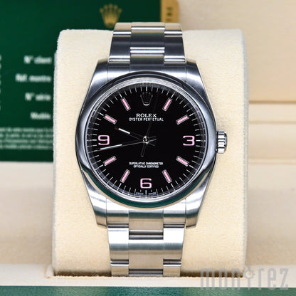 [Pre-Owned Watch] Rolex Oyster Perpetual 36mm 116000 Black Dial Pink Arabic (Out of Production) (888)