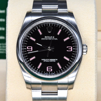 [Pre-Owned Watch] Rolex Oyster Perpetual 36mm 116000 Black Dial Pink Arabic (Out of Production) (888)