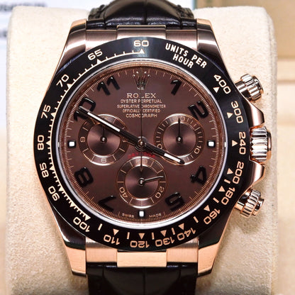[Pre-Owned Watch] Rolex Cosmograph Daytona 40mm 116515LN Chocolate Dial (Leather Strap) (Out of Production Numerial Hour Marks Model)
