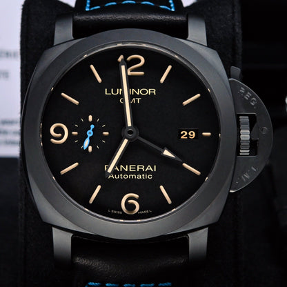[Pre-Owned Watch] Panerai Luminor 1950 3 Days GMT Automatic Ceramica 44mm PAM01441 (Black Strap)