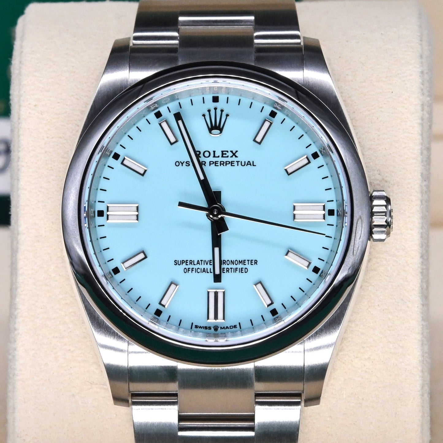 [New Old Stock] Rolex Oyster Perpetual 36mm 126000 Turquoise "Tiffany" Blue Dial