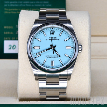 [New Old Stock] Rolex Oyster Perpetual 36mm 126000 Turquoise "Tiffany" Blue Dial