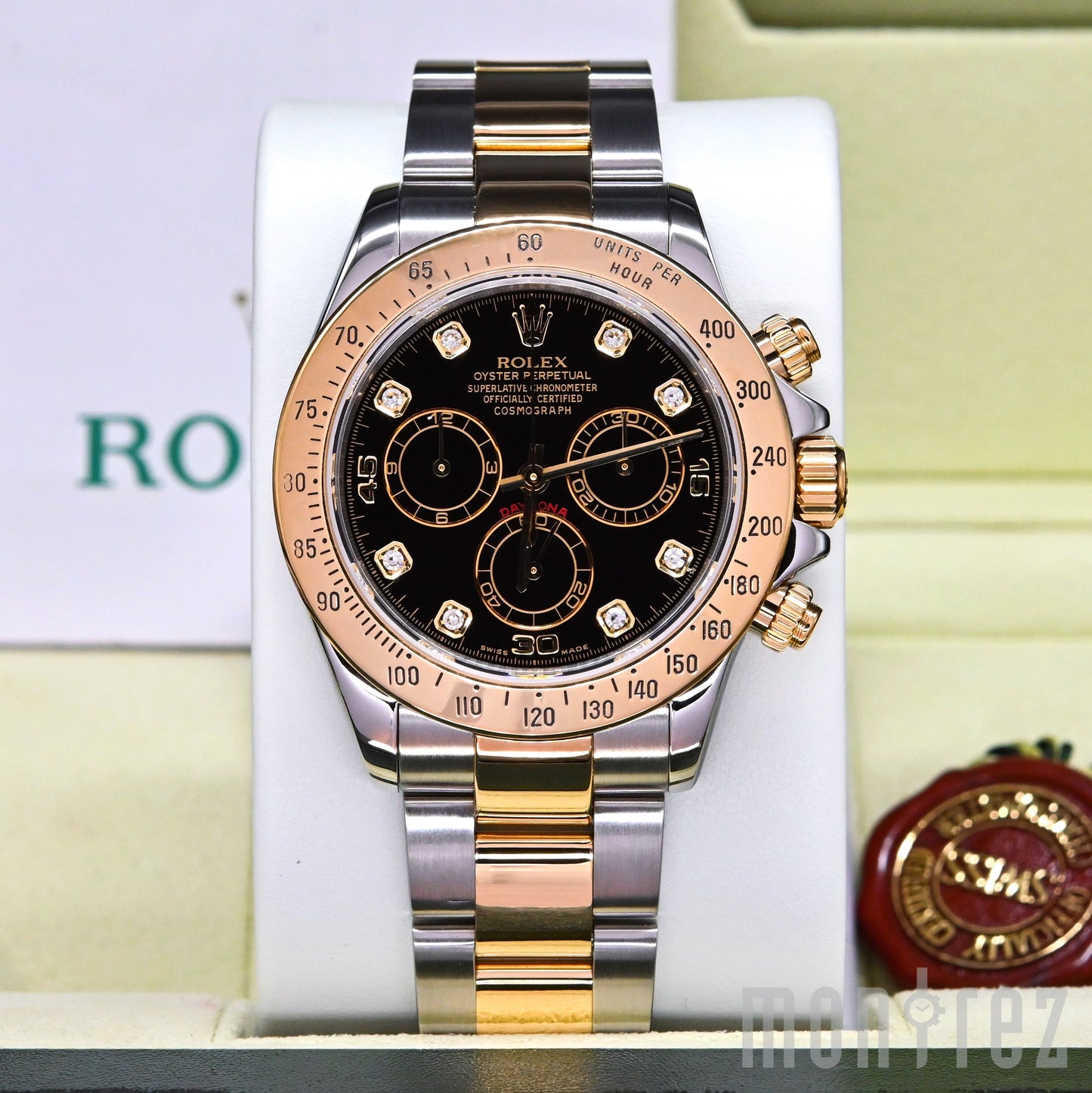 [Pre-Owned Watch] Rolex Cosmograph Daytona 40mm 116523 Black Dial with Diamonds (Out of Production) (888)